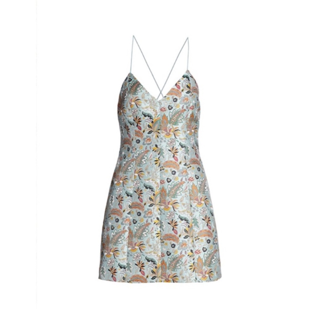 Alice + Olivia Tayla Floral Jacquard Structured Minidress Size 8. VGUC